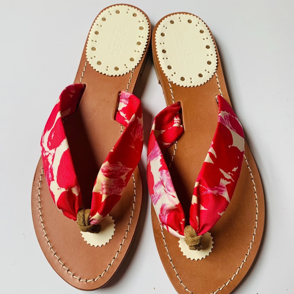 J. Crew, Punch Pink Antibes Sandals, 8M